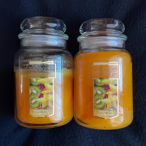 Two Yankee Candle Tropical Starfruit Candles - Picture 1 of 6